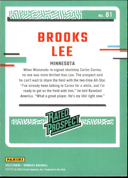 2023 Donruss #81 Brooks Lee