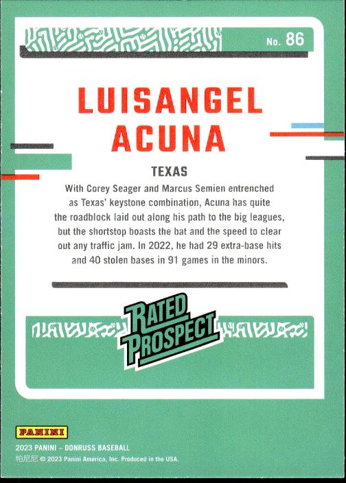 2023 Donruss #86 Luisangel Acuna