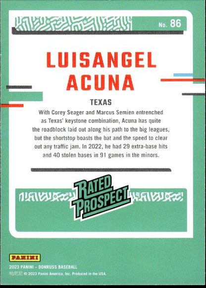 2023 Donruss #86 Luisangel Acuna