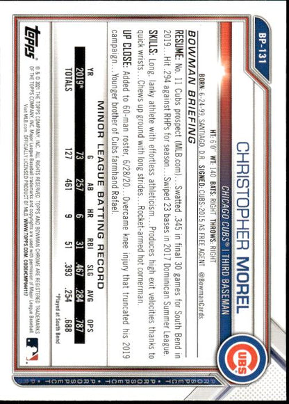 2021 Bowman #BP-131 Christopher Morel Prospects