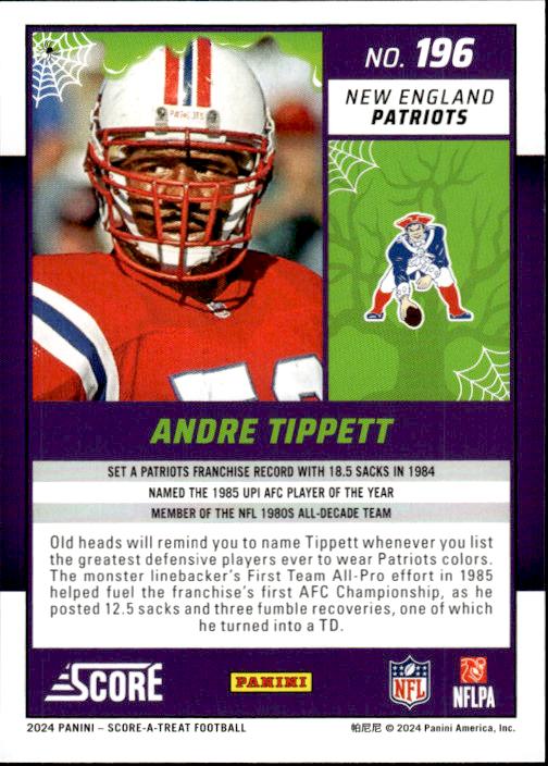 2024 Score-A-Treat #196 Andre Tippett A-Treat - Green Bats