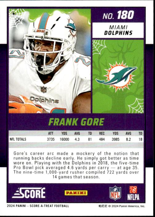 2024 Score-A-Treat #180 Frank Gore A-Treat - Green Bats