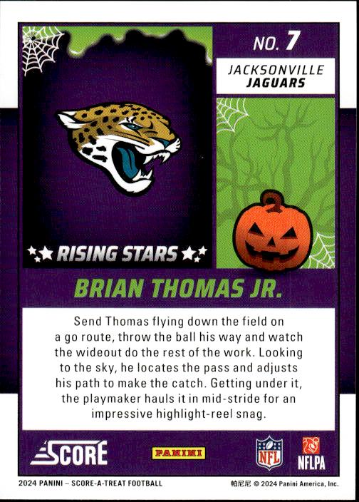 2024 Score-A-Treat #7 Brian Thomas Jr. A-Treat - Rising Stars Orange Pumpkin