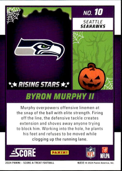 2024 Score-A-Treat #10 Byron Murphy II A-Treat - Rising Stars Orange Pumpkin