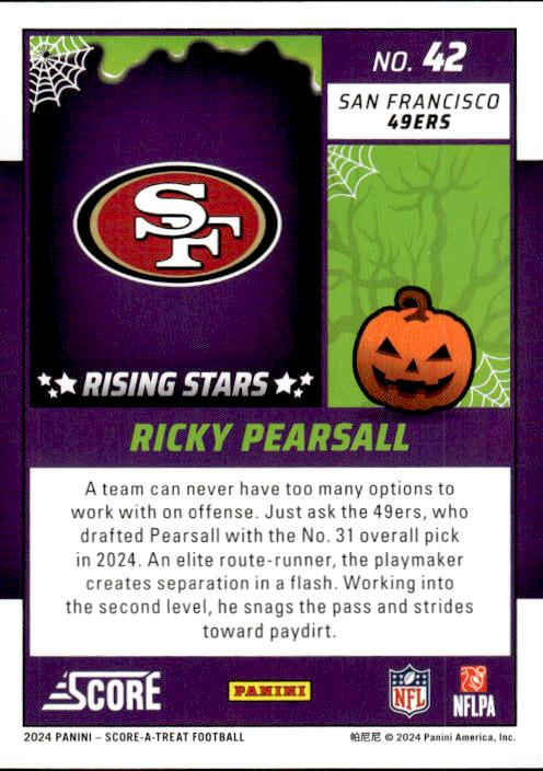 2024 Score-A-Treat #42 Ricky Pearsall A-Treat - Rising Stars Orange Pumpkin