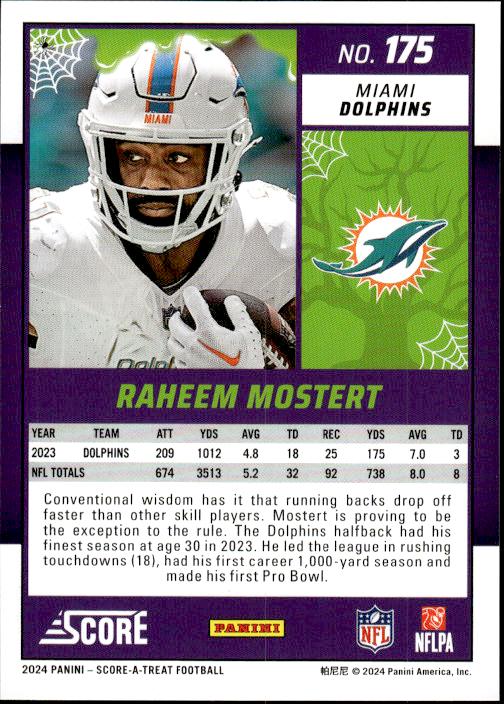 2024 Score-A-Treat #175 Raheem Mostert A-Treat - Orange Pumkins