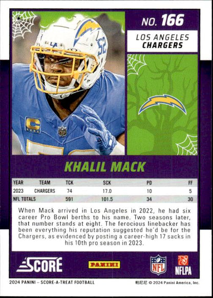 2024 Score-A-Treat #166 Khalil Mack A-Treat - Green Bats