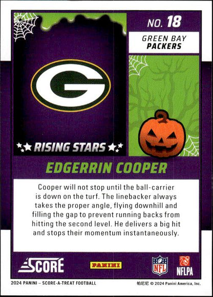 2024 Score-A-Treat #18 Edgerrin Cooper A-Treat - Rising Stars Green Bats