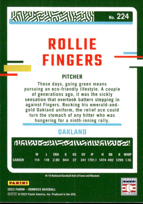 2023 Donruss #224 Rollie Fingers