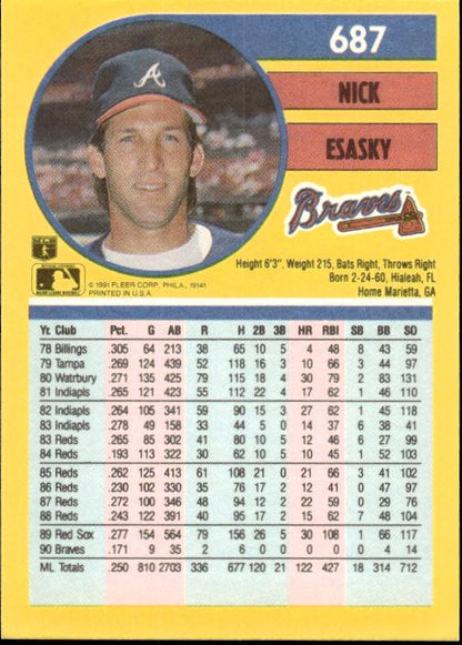 1991 Fleer #687a Nick Esasky