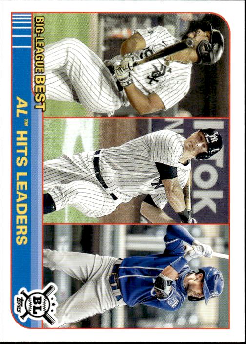 2021 Topps Big League #259 AL Hits Leaders (Jose Abreu / DJ LeMahieu / Whit Merrifield)