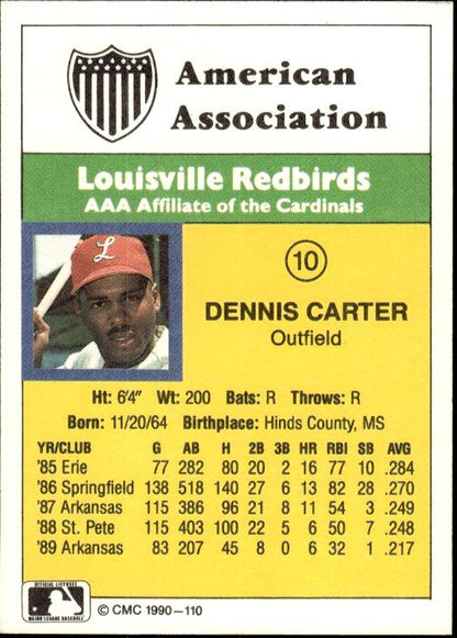 1990 CMC Louisville Redbirds #10 Dennis Carter