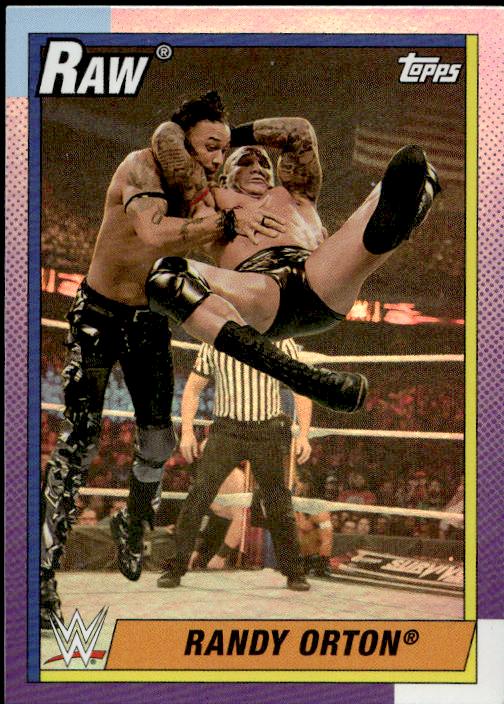 2021 Topps Heritage WWE #33 Randy Orton #33 Rainbow Foil