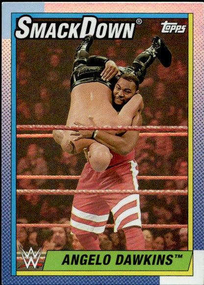 2021 Topps Heritage WWE #47 Angelo Dawkins #47 Rainbow Foil