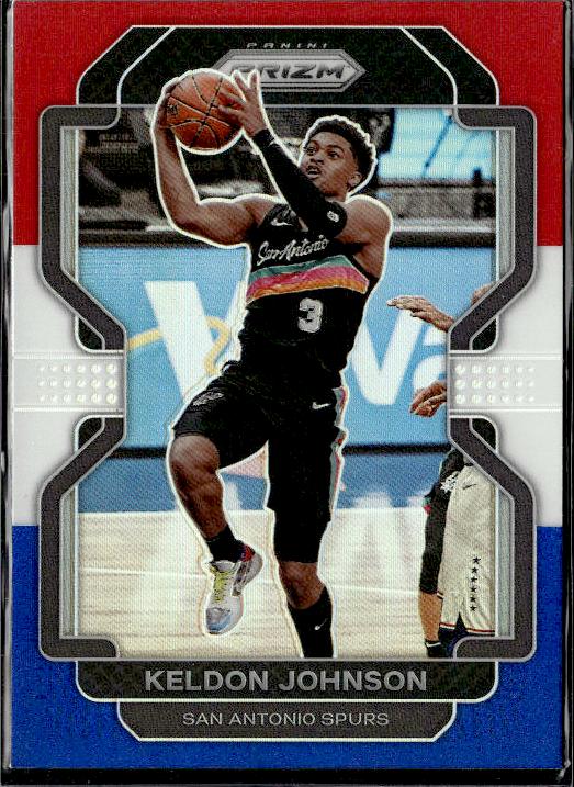 2021-22 Panini Prizm #210 Keldon Johnson Red White and Blue