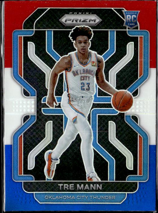 2021-22 Panini Prizm #274 Tre Mann Red White and Blue