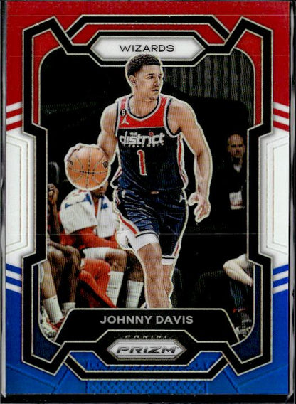 2023-24 Panini Prizm #38 Johnny Davis Prizms Red White and Blue