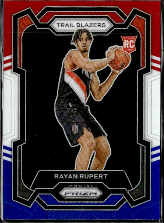 2023-24 Panini Prizm #140 Rayan Rupert Prizms Red White and Blue