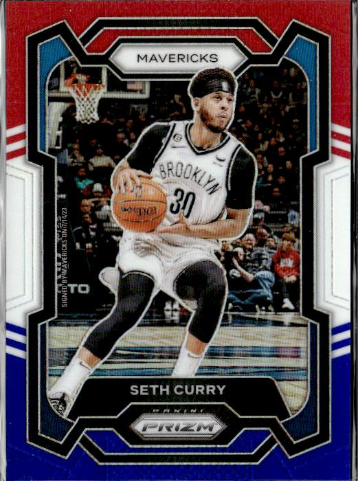 2023-24 Panini Prizm Seth Curry Prizms Red White and Blue