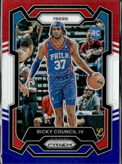 2023-24 Panini Prizm #294 Ricky Council IV Prizms Red White and Blue