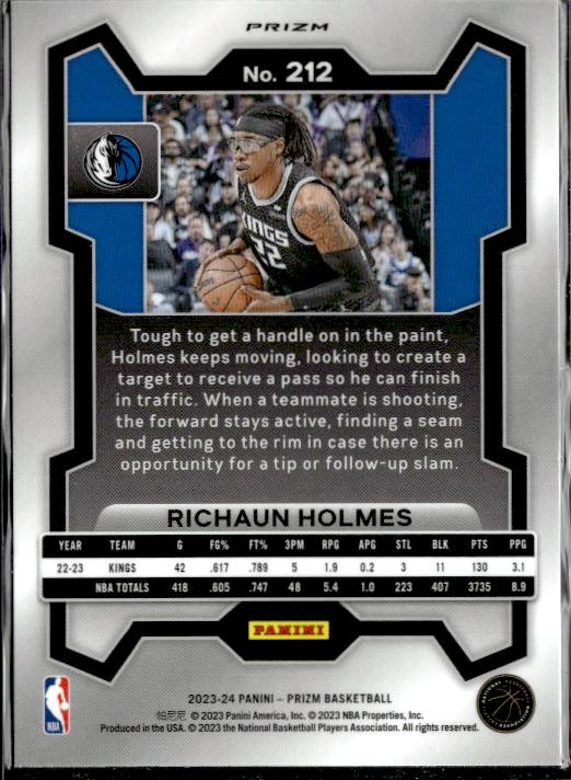 2023-24 Panini Prizm #212 Richaun Holmes Prizms Red White and Blue