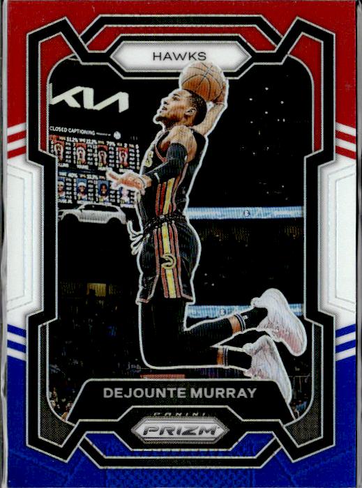 2023-24 Panini Prizm #112 Dejounte Murray Prizms Red White and Blue