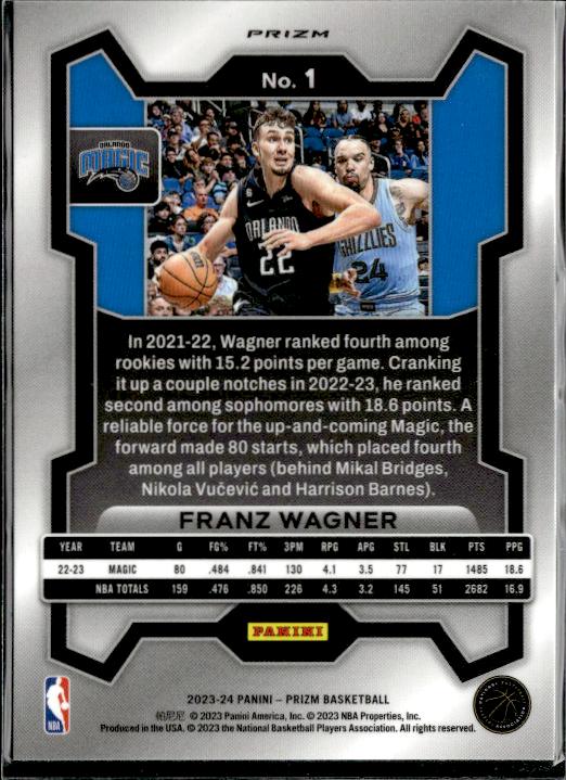 2023-24 Panini Prizm Franz Wagner Prizms Red White and Blue