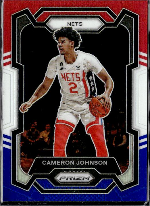 2023-24 Panini Prizm #222 Cameron Johnson Prizms Red White and Blue