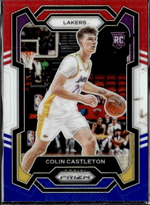 2023-24 Panini Prizm #138R Colin Castleton Prizms Red White and Blue