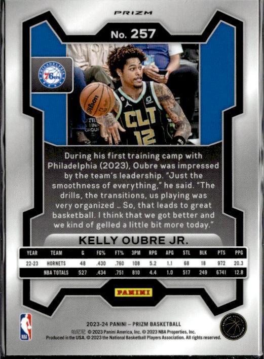 2023-24 Panini Prizm #257 Kelly Oubre Jr. Prizms Red White and Blue