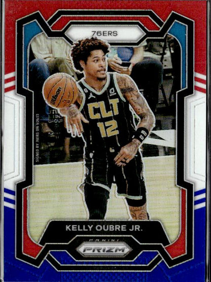 2023-24 Panini Prizm #257 Kelly Oubre Jr. Prizms Red White and Blue