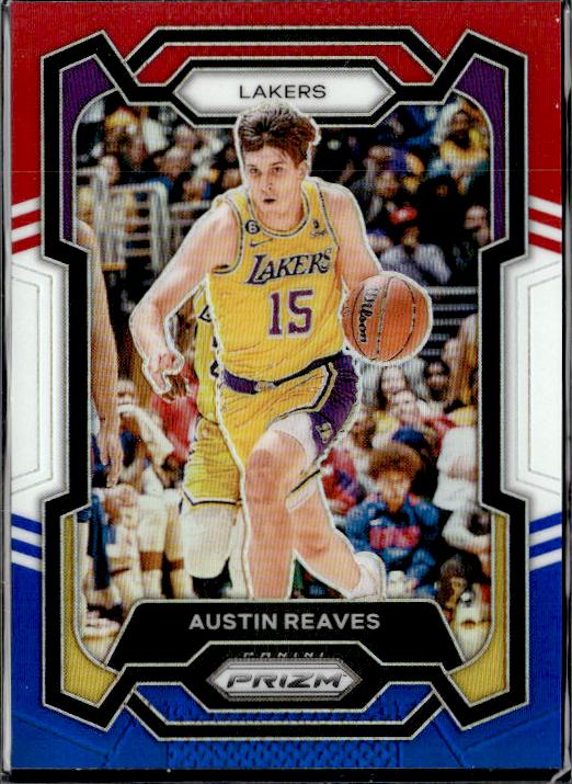 2023-24 Panini Prizm #76 Austin Reaves Prizms Red White and Blue