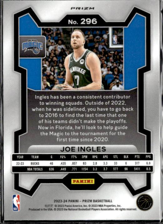 2023-24 Panini Prizm #296 Joe Ingles Prizms Red White and Blue