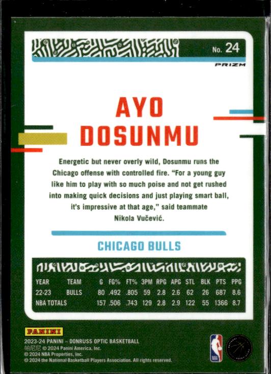 2023-24 Donruss Optic #24 Ayo Dosunmu Holo