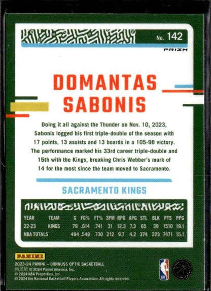 2023-24 Donruss Optic #142 Domantas Sabonis #142 Holo