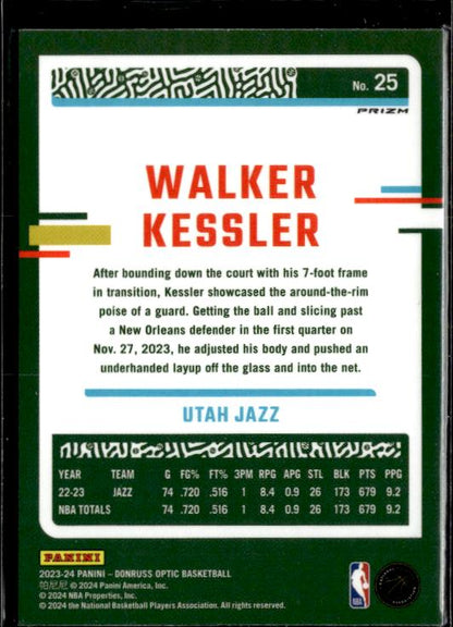 2023-24 Donruss Optic #25 Walker Kessler Holo