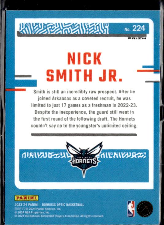 2023-24 Donruss Optic #224 Nick Smith Jr. Holo