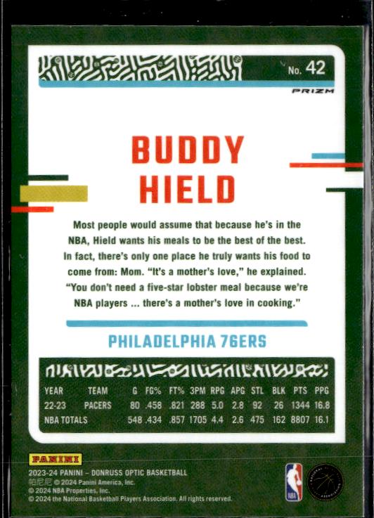 2023-24 Donruss Optic #42 Buddy Hield Holo