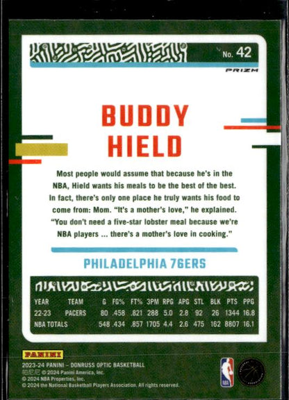 2023-24 Donruss Optic #42 Buddy Hield Holo