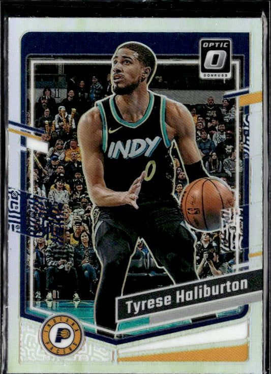 2023-24 Donruss Optic #27 Tyrese Haliburton Holo