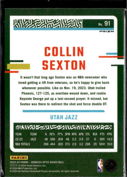 2023-24 Donruss Optic #91 Collin Sexton Holo