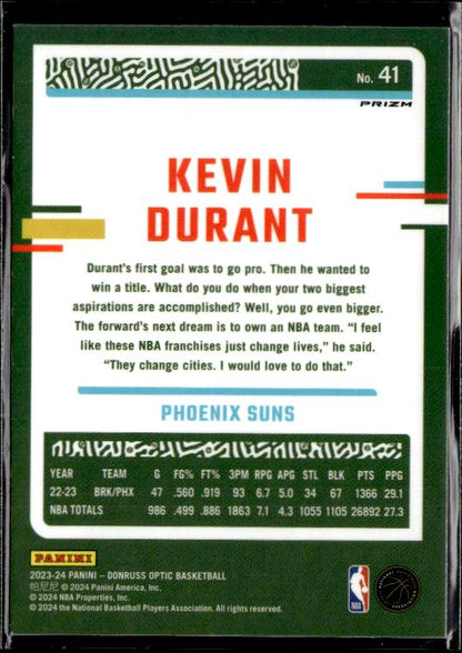 2023-24 Donruss Optic #41 Kevin Durant Holo