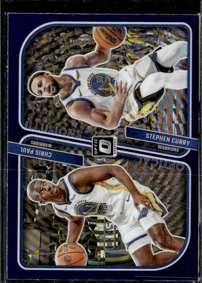 2023-24 Donruss Optic #5 Chris Paul & Stephen Curry Optical Illusions Purple