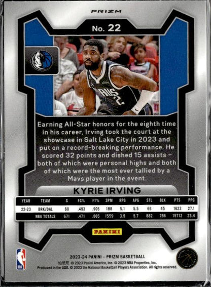 2023-24 Panini Prizm #22 Kyrie Irving Prizms Red Ice