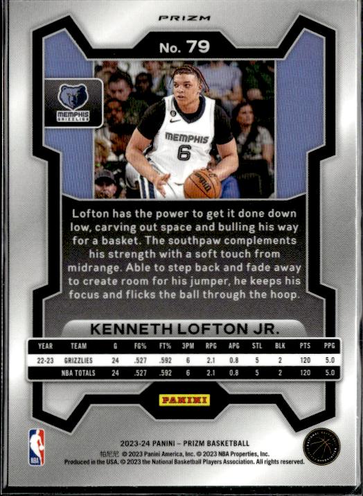 2023-24 Panini Prizm #79 Kenneth Lofton Jr. Prizms Red Ice