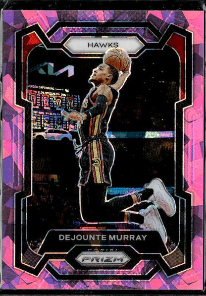 2023-24 Panini Prizm #112 Dejounte Murray Prizms Pink Ice