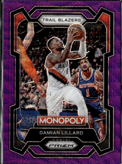 2023-24 Panini Prizm Monopoly #73 Damian Lillard Purple