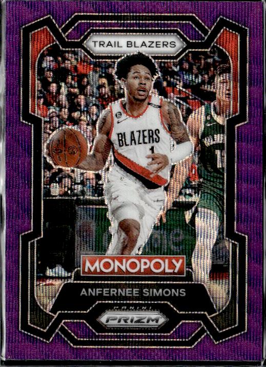 2023-24 Panini Prizm Monopoly #74 Anfernee Simons Purple