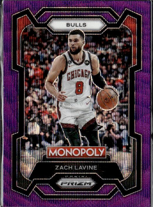 2023-24 Panini Prizm Monopoly #17 Zach Lavine Purple