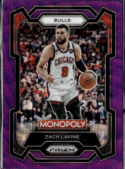 2023-24 Panini Prizm Monopoly #17 Zach Lavine Purple